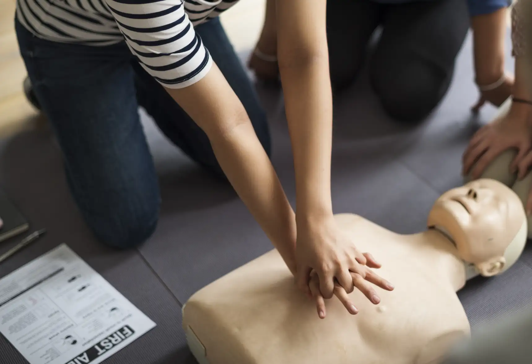 A person performing CPR
