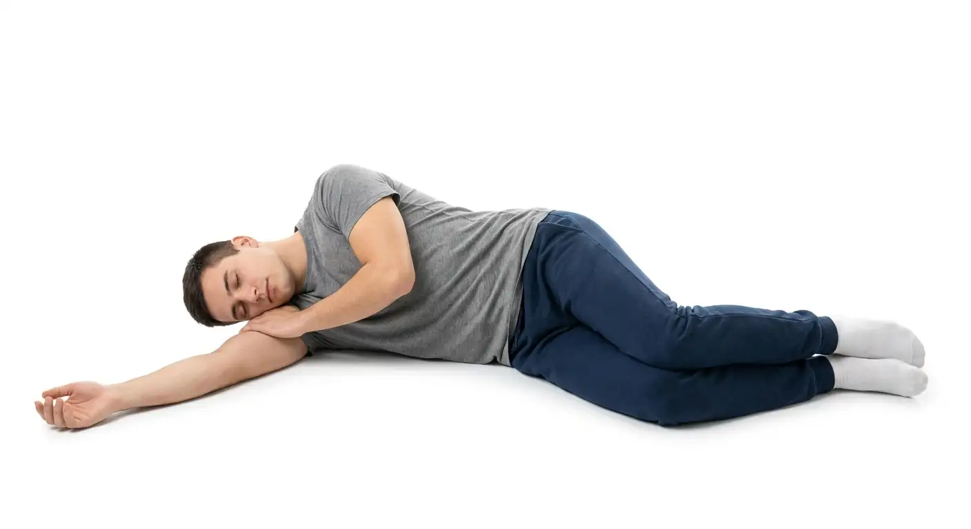 A person in a recovery position
